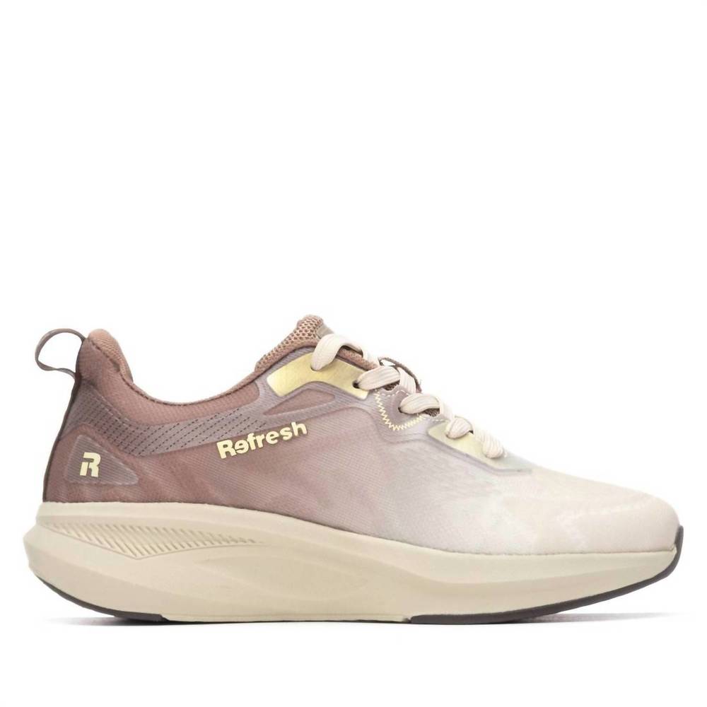 NEW XTI women's refresh trainers shoes in beige